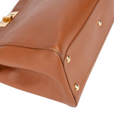 Fendi Brown Leather Peekaboo Handbag