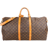 Louis Vuitton Canvas Monogram Keepall 55 Bandouliere