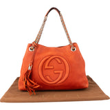 Gucci Orange Leather Soho Shoulder Bag