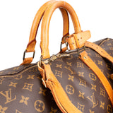 Louis Vuitton Canvas Monogram Keepall 55 Bandouliere