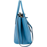 Prada Blue Saffiano Leather Double Handbag