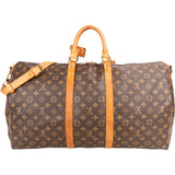 Louis Vuitton Canvas Monogram Keepall 55 Bandouliere