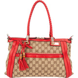 Gucci GG Monogram Bamboo Handbag