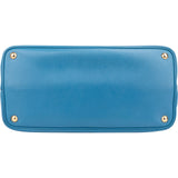 Prada Blue Saffiano Leather Double Handbag