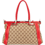 Gucci GG Monogram Bamboo Handbag