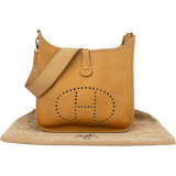 Hermès Camel Ardennes Leather Evelyne GM Crossbody Bag