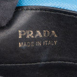 Prada Blue Saffiano Leather Double Handbag