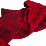 Louis Vuitton Rouge Logomania Monogram Scarf Schal