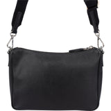 Prada Black Saffiano Leather Triangle Vitello Crossbody Bag