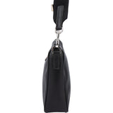 Prada Black Saffiano Leather Triangle Vitello Crossbody Bag