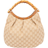 Gucci GG Monogram Bamboo Handbag