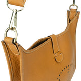 Hermès Camel Ardennes Leather Evelyne GM Crossbody Bag