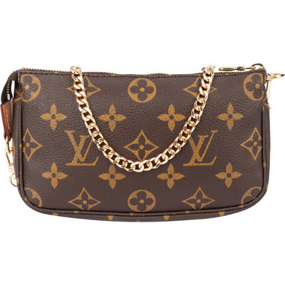 Louis Vuitton Canvas Monogram Mini Pochette Accessoire Handbag