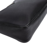 Prada Black Saffiano Leather Triangle Vitello Crossbody Bag