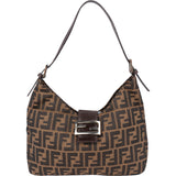 Fendi FF Monogram Baguette Buckle Shoulder Bag