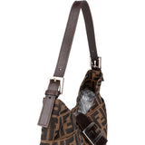 Fendi FF Monogram Baguette Buckle Shoulder Bag
