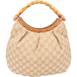 Gucci GG Monogram Bamboo Handbag