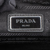 Prada Black Saffiano Leather Triangle Vitello Crossbody Bag