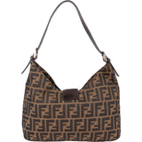 Fendi FF Monogram Baguette Buckle Shoulder Bag