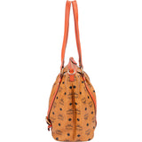 MCM Visetos Monogram Shopper Shoulder Bag
