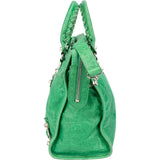 Balenciaga Classic Green Leather City Handbag