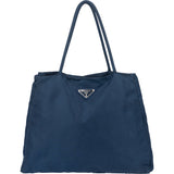 Prada Blue Nylon Triangle Handbag