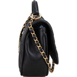 Chanel Quilted Chevron Lambskin Single Flap 2Way Crossbody Handbag - vintageandkickz