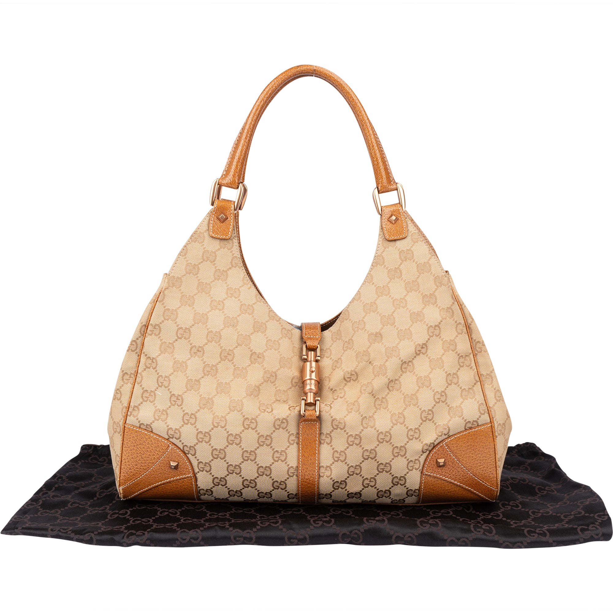 Gucci GG Monogram Jackie Handbag - vintageandkickz