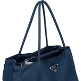 Prada Blue Nylon Triangle Handbag