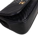 Chanel Quilted Chevron Lambskin Single Flap 2Way Crossbody Handbag - vintageandkickz