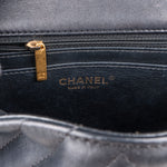 Chanel Quilted Chevron Lambskin Single Flap 2Way Crossbody Handbag - vintageandkickz