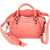 Balenciaga Pink Leather Mini City Handbag