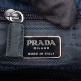 Prada Blue Nylon Triangle Handbag