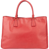 Prada Red Saffiano Leather Galleria Handbag