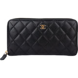 Chanel Quilted Caviar Leather Wallet