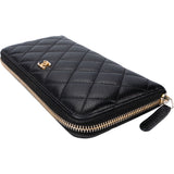 Chanel Quilted Caviar Leather Wallet