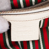 Gucci White Leather Horsebit Shoulder Bag