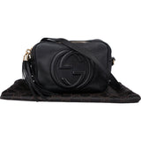 Gucci Black Leather GG Soho Crossbody Bag