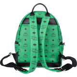 MCM Green Visetos Monogram Spikes 2 in 1 Backpack