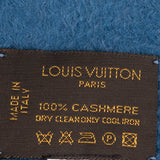 Louis Vuitton Bleu Cashmere Jhelam Scarf