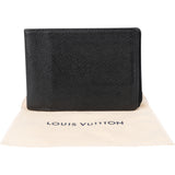 Louis Vuitton Black Taiga Leather Slender Wallet