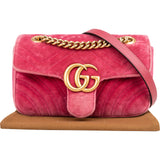 Gucci Velvet GG Marmont Crossbdoy Bag