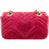 Gucci Velvet GG Marmont Crossbdoy Bag