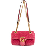 Gucci Velvet GG Marmont Crossbdoy Bag