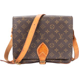 Louis Vuitton Canvas Monogram Cartouchiere MM Crossbody Bag