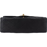 Chanel Quilted Lambskin 24K Gold Small Double Flap Crossbody Bag