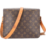 Louis Vuitton Canvas Monogram Cartouchiere MM Crossbody Bag