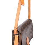 Louis Vuitton Canvas Monogram Cartouchiere MM Crossbody Bag