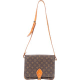 Louis Vuitton Canvas Monogram Cartouchiere MM Crossbody Bag