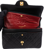 Chanel Quilted Lambskin 24K Gold Small Double Flap Crossbody Bag